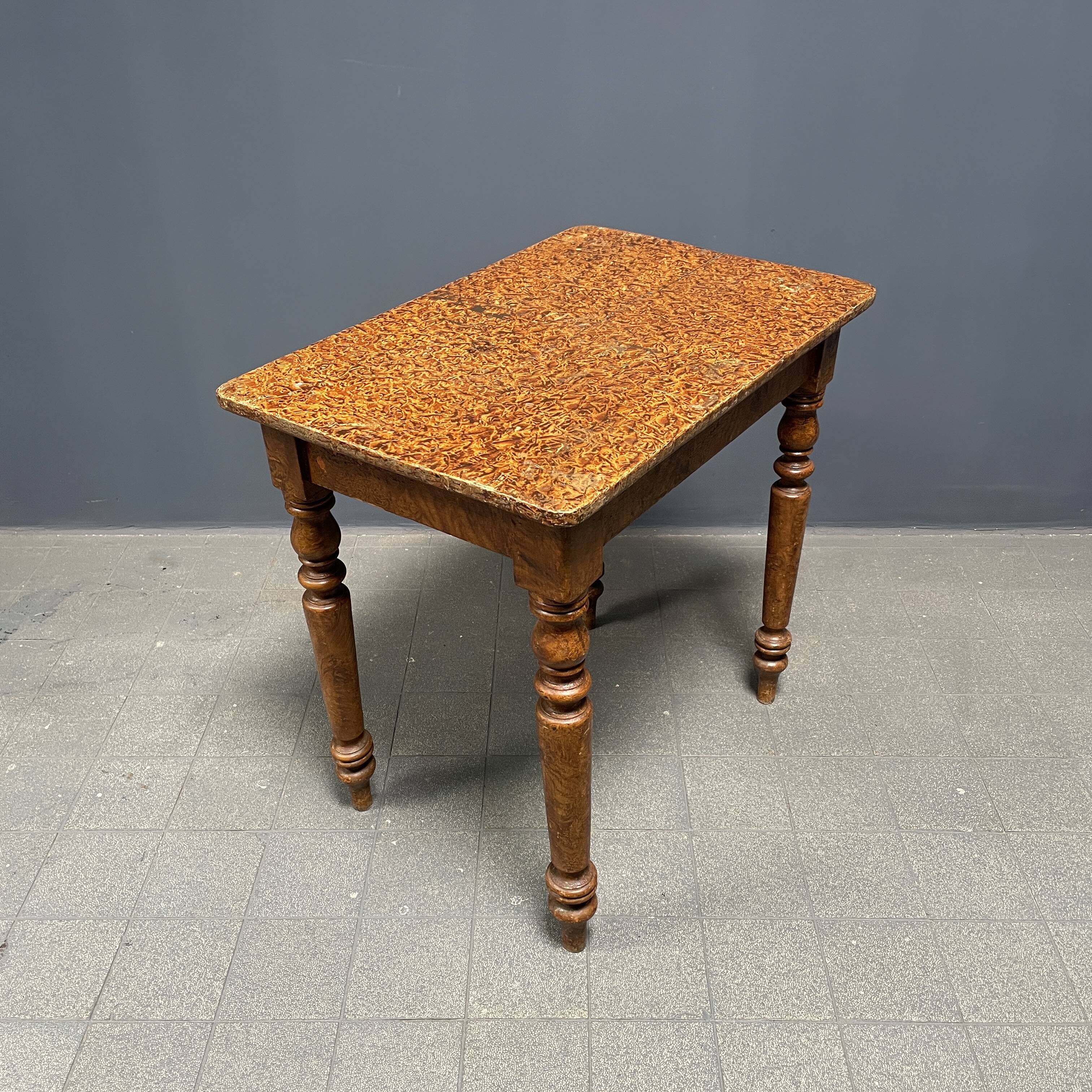 Painted old brocante small table