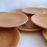 Set of 10 dessert plates Gres Chantilly Longchamp France