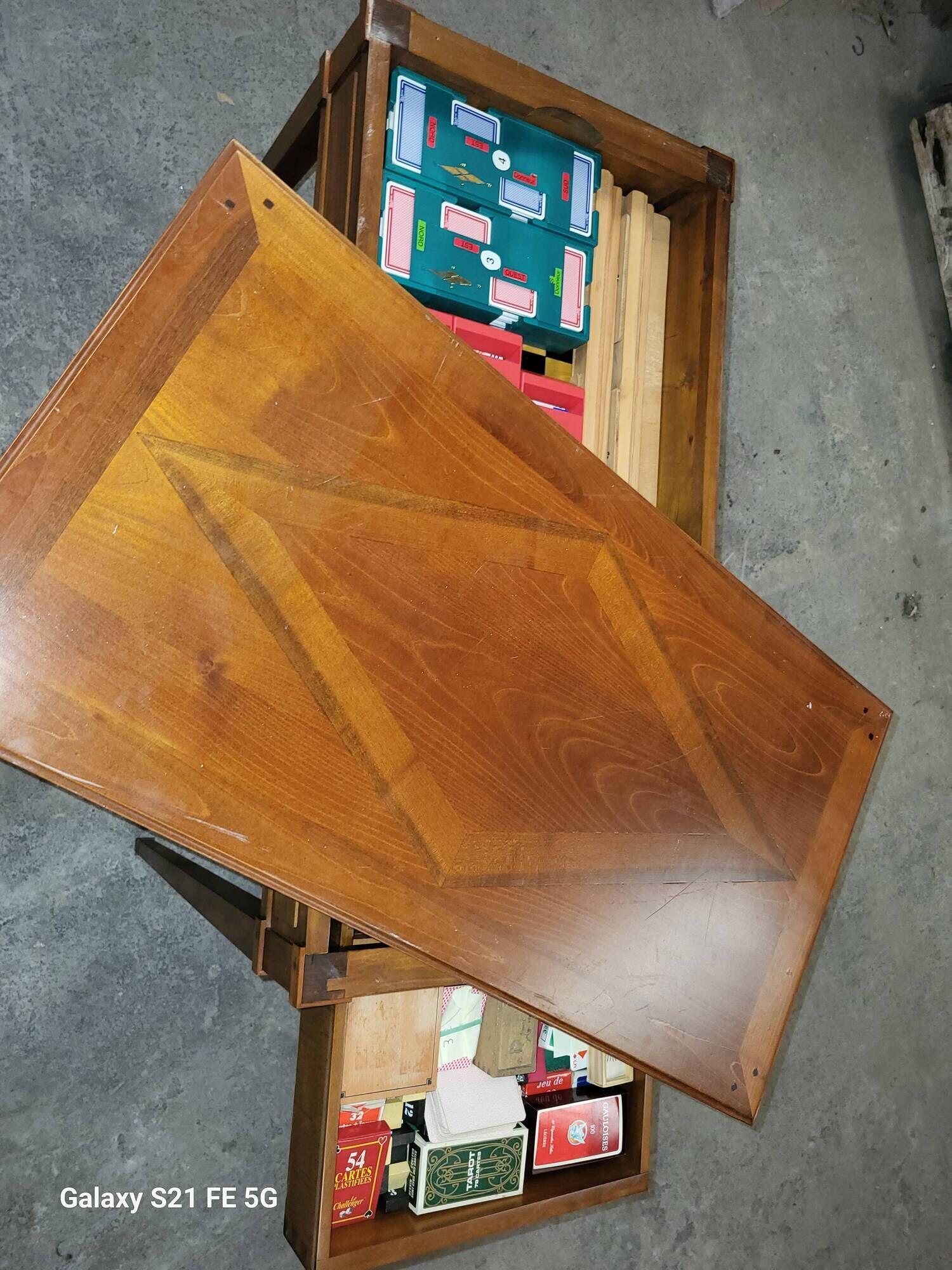 Walnut game table