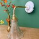 Vintage tulip angled wall light in holophane glass
