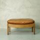 Danish leather ottoman, 1970