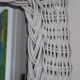 Rectangular mirror in vintage woven wicker rattan