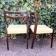 6 Scandinavian chairs with pale yellow skai seats