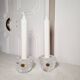 2 French cut crystal candlesticks D Arques with label