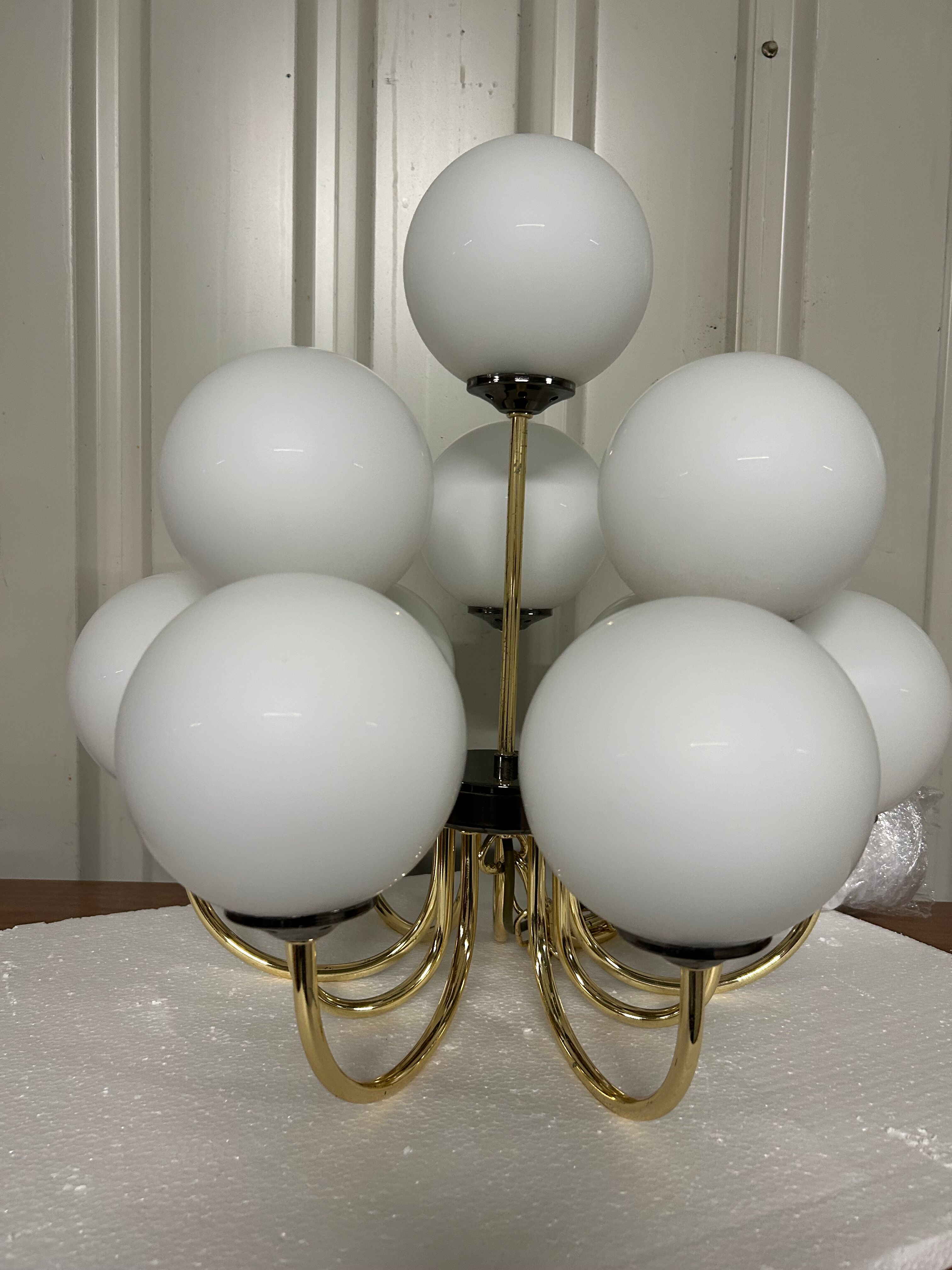 Midcentury chandelier made by Kamenicky Senov, designed by Jaroslav Bejvl 1960s