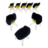 Full upholstery Set of 9 Vitra Eames Plastic Armchair Dar