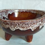Ceramic tripod cup from accolay signed vintage