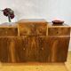 Art Deco English Burr Walnut Cocktail Sideboard – Circa 1930s  A stunning o