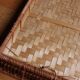 Wicker presentation basket tray