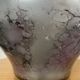 Unique lamp base Laque Line in eglomisé glass from the 70s-80s.