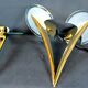 Metalarte - TallerUno by Joan Auger, Large pair of metal and glass wall lights Spain