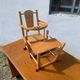 Vintage wooden toy doll high chair from the 70s