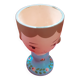 Wooden shell, hand painted, little girl, year 50