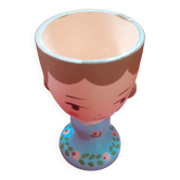 Wooden shell, hand painted, little girl, year 50