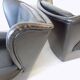 Howard Keith pair of black leather armchairs for HK Furniture