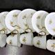 5 X Antique Limoges Porcelain Coffee Cups pairs Gold Ribbon Handle, 1890s