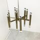 Vintage Sciolari candle chandelier made from chrome, 1970s