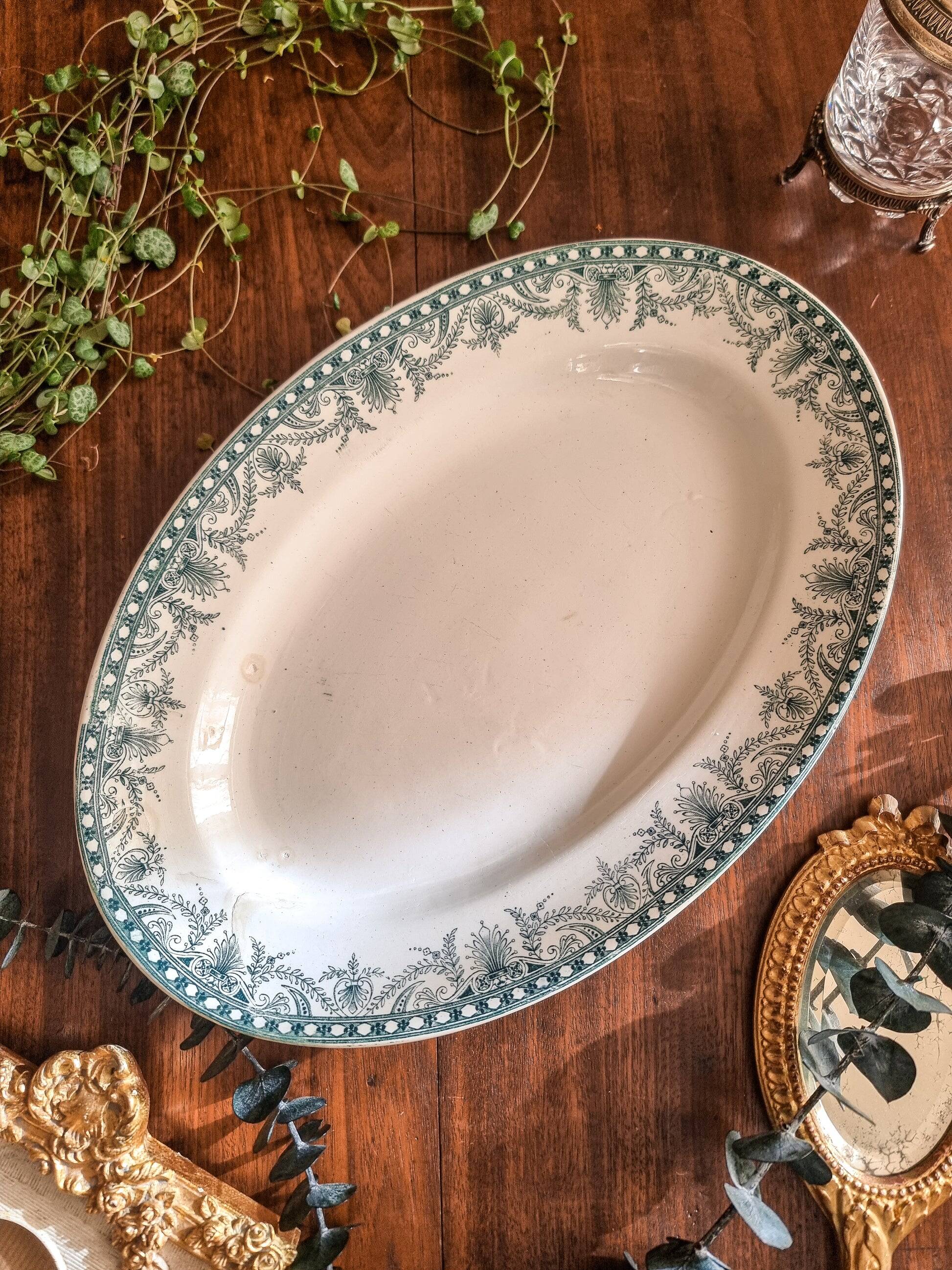 Large oval dish, ironstone