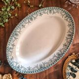 Large oval dish, ironstone