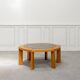 Table basse hexagonale en céramique plateau marbre