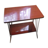 Table d'appoint des années 60 bois et métal doré