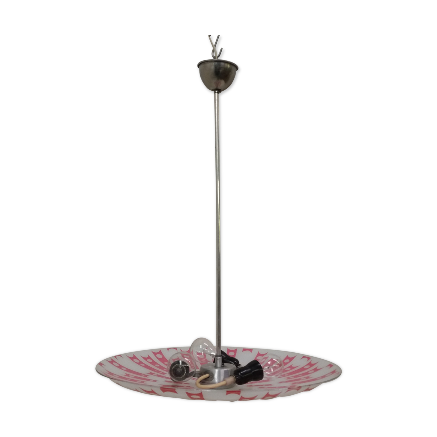 Mid-century design glass pendant/Napako, 1960's.