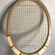 Old tennis racket J. Gauthier versailles wood + leather + protection wood