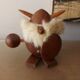 Figurine viking en teck