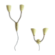 Danish yellow wall lamps from the 1950s
