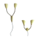 Danish yellow wall lamps from the 1950s