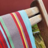 Pair of Roland Vlaemynck bayadere canvas loafers