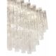 Elegant Italian Murano Glass Chandelier with Clear Tronchi Elements