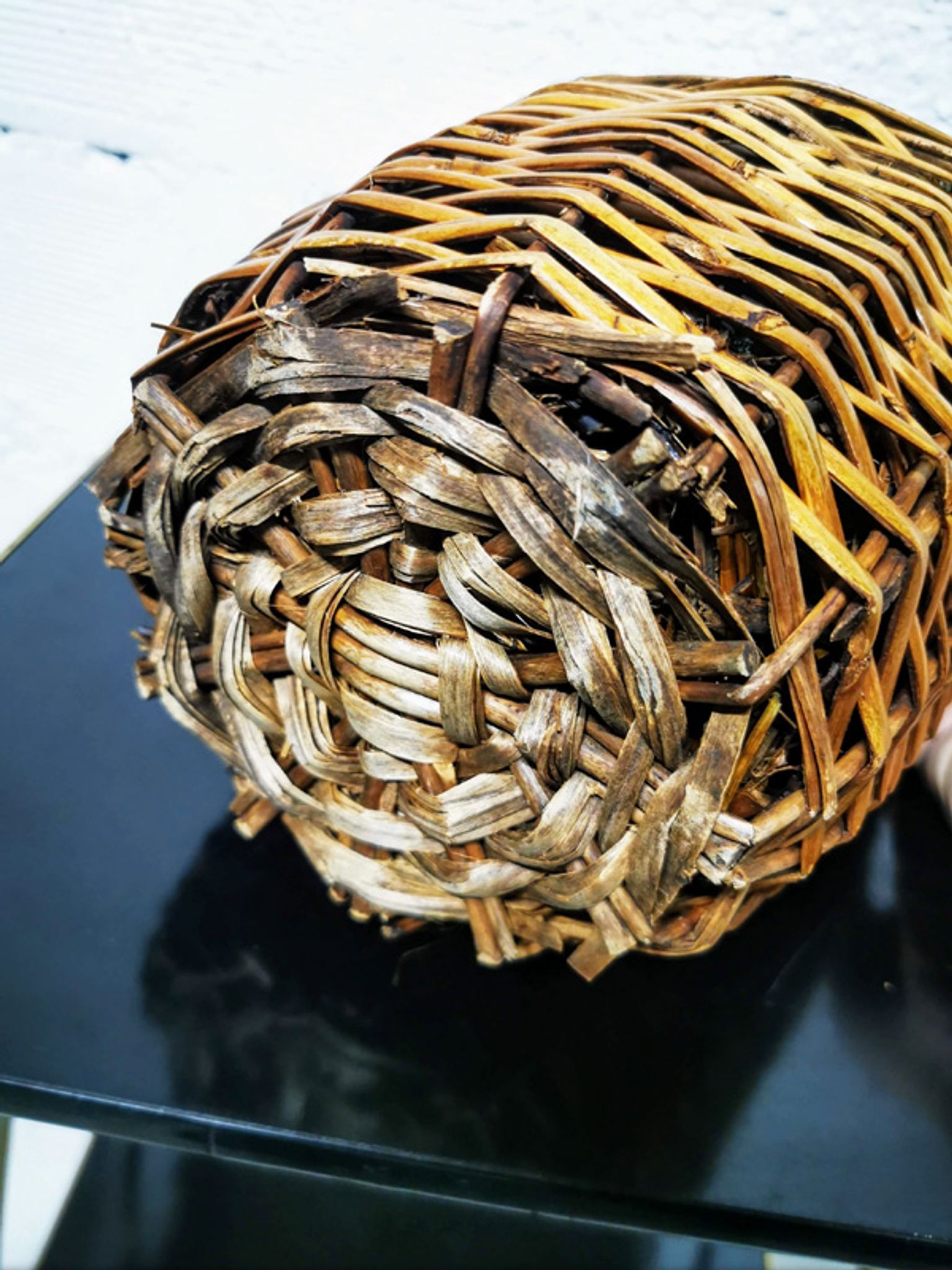 Demijohn dressed in wicker