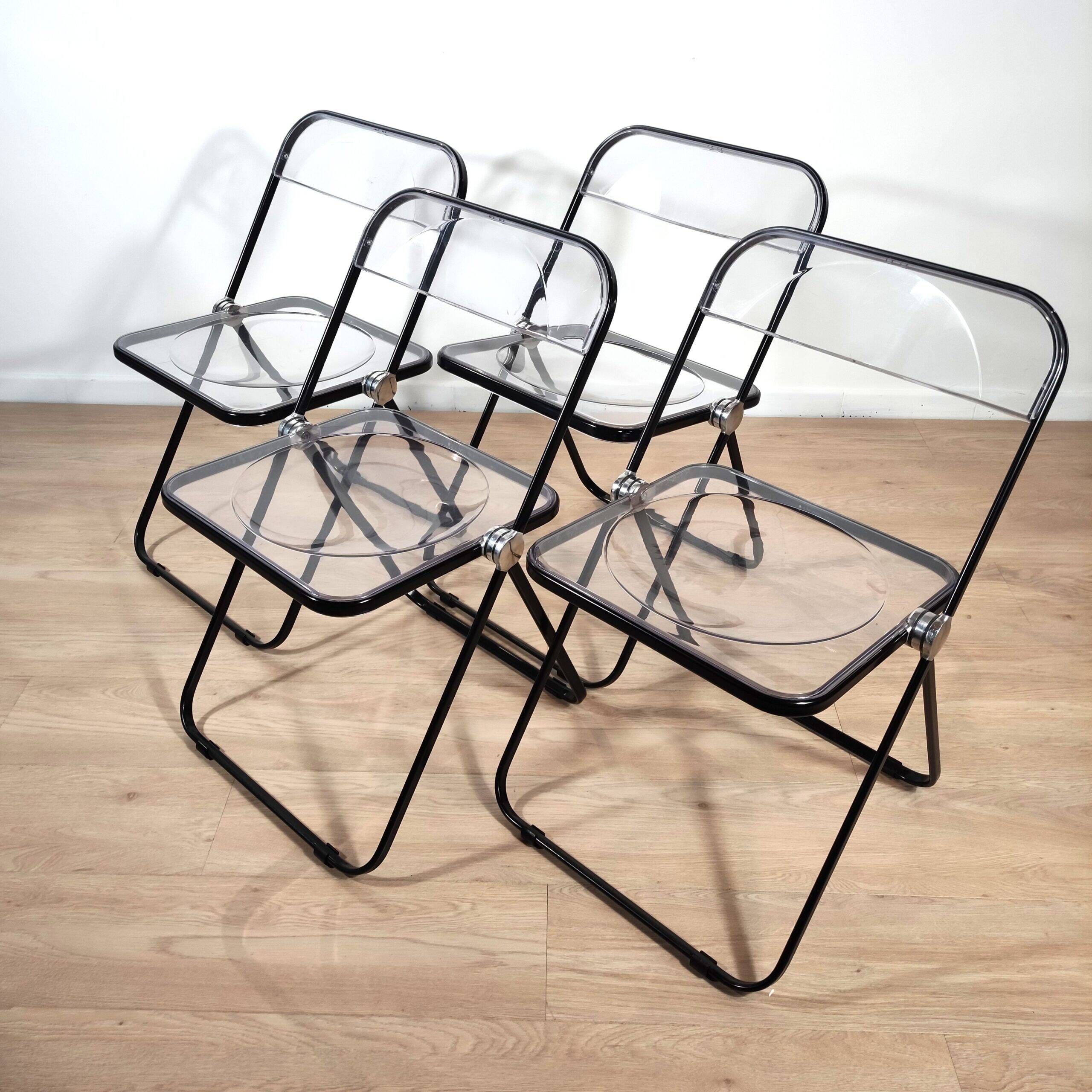 Set of 4 Plia chairs by Giancarlo Piretti – Anonima Castelli