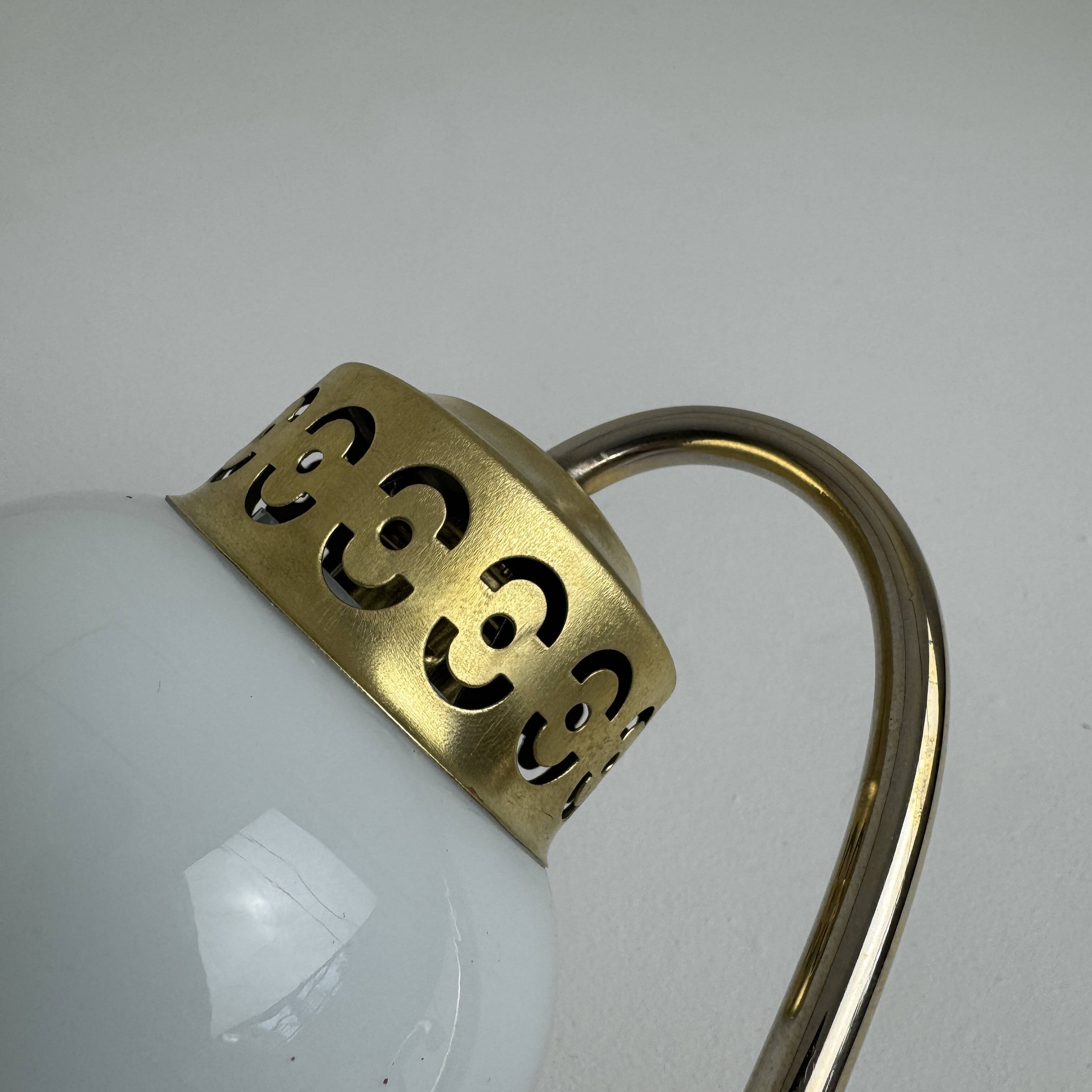 Lot 3 vintage opaline wall lights