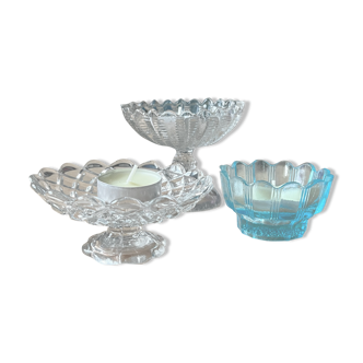 Glass candlesticks