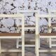 4 vintage folding cane chairs