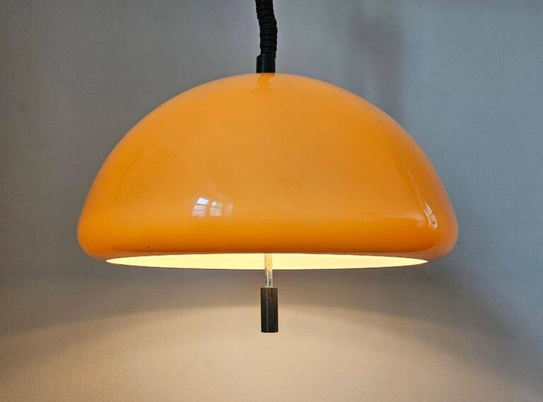 Midcentury Rare Pendant Guzzini, Luigi Massoni, Italy, 1970s