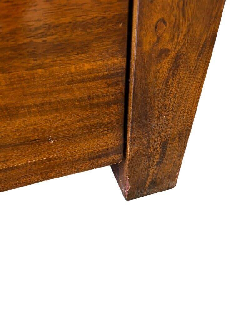 Narrow vintage wooden library / shelf / rack