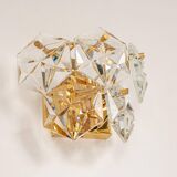 pair of crystal wall lights by Kinkeldey, Germany, 1970s.