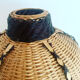 Vintage two-tone wicker pendant light