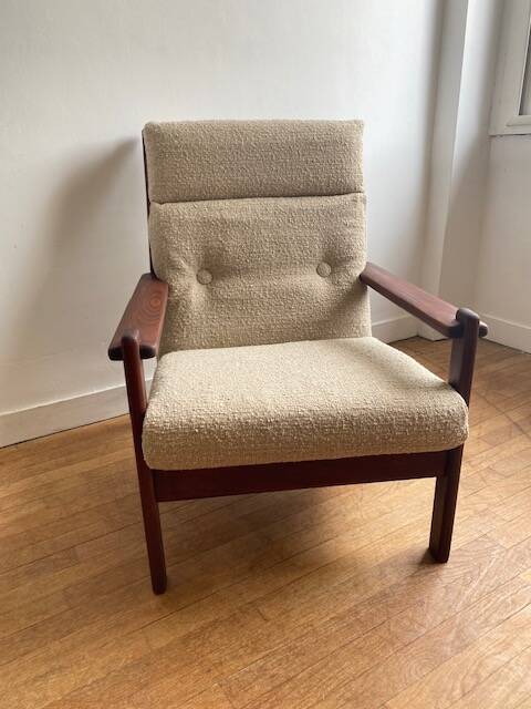 Fauteuil teck scandinave 1960