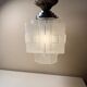 Art Deco "Skyscraper" suspension from the 1930s – Geometric frosted glass