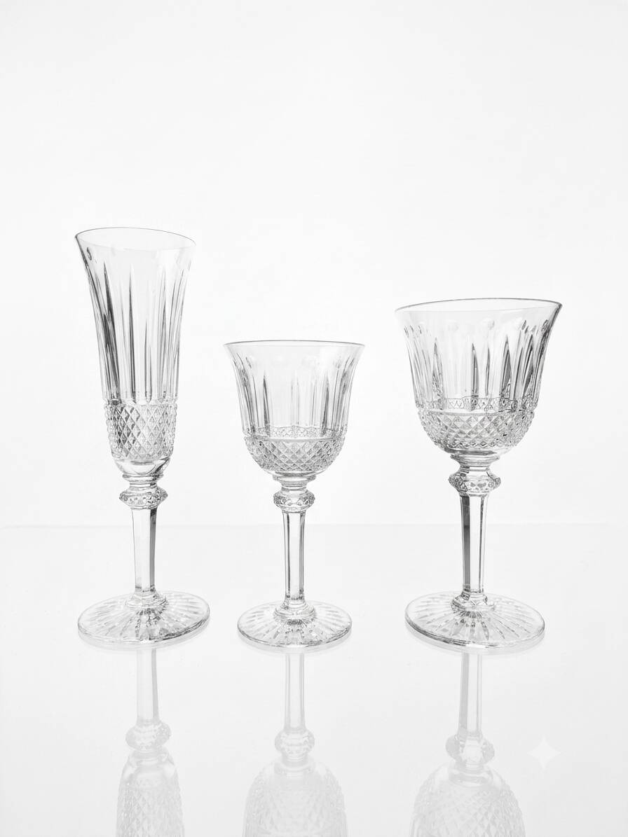 Service of 27 crystal glasses from Saint-Louis