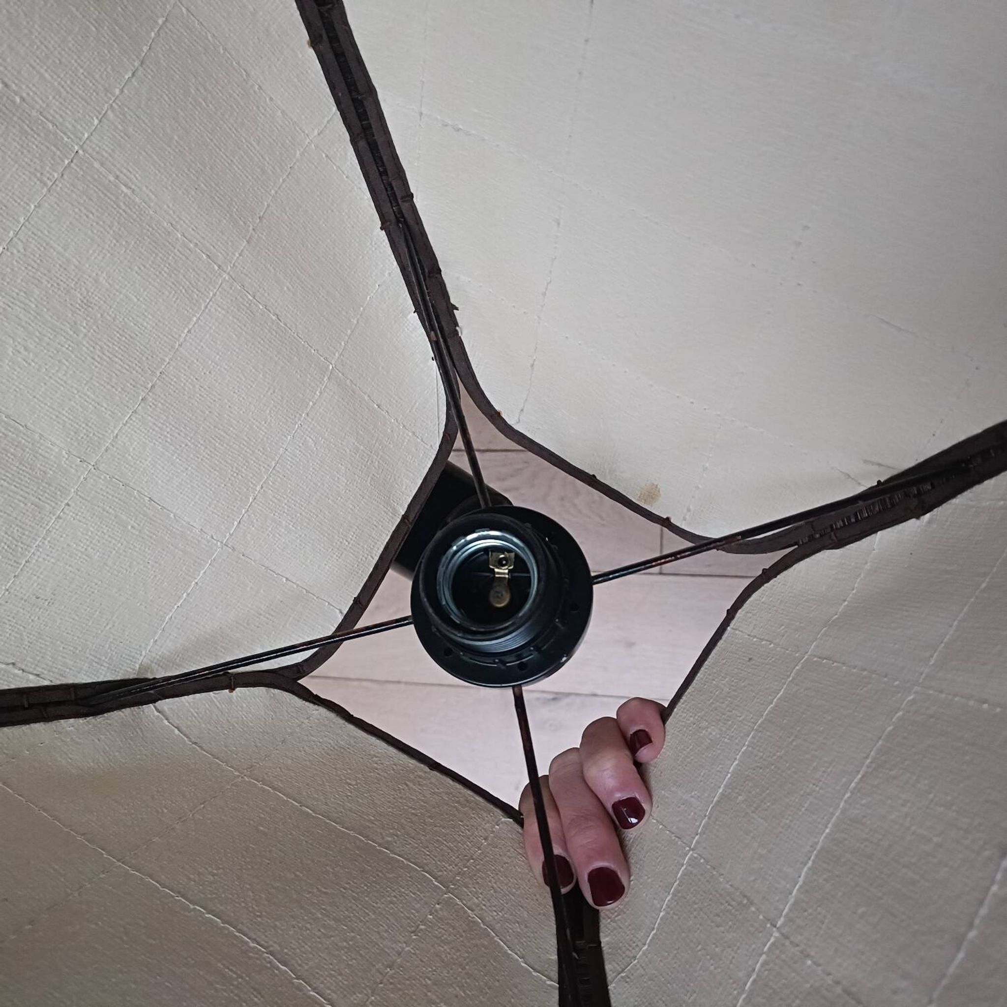 Suspension, lustre rotin osier vintage