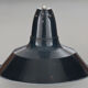 Industrial suspension n°2 in enamelled sheet anthracite gray 44cm XL 1960