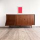 Grand Buffet Mid-Century Moderne en Teck avec Portes Tambour par Arne Vodder pour Sibast, Danemark