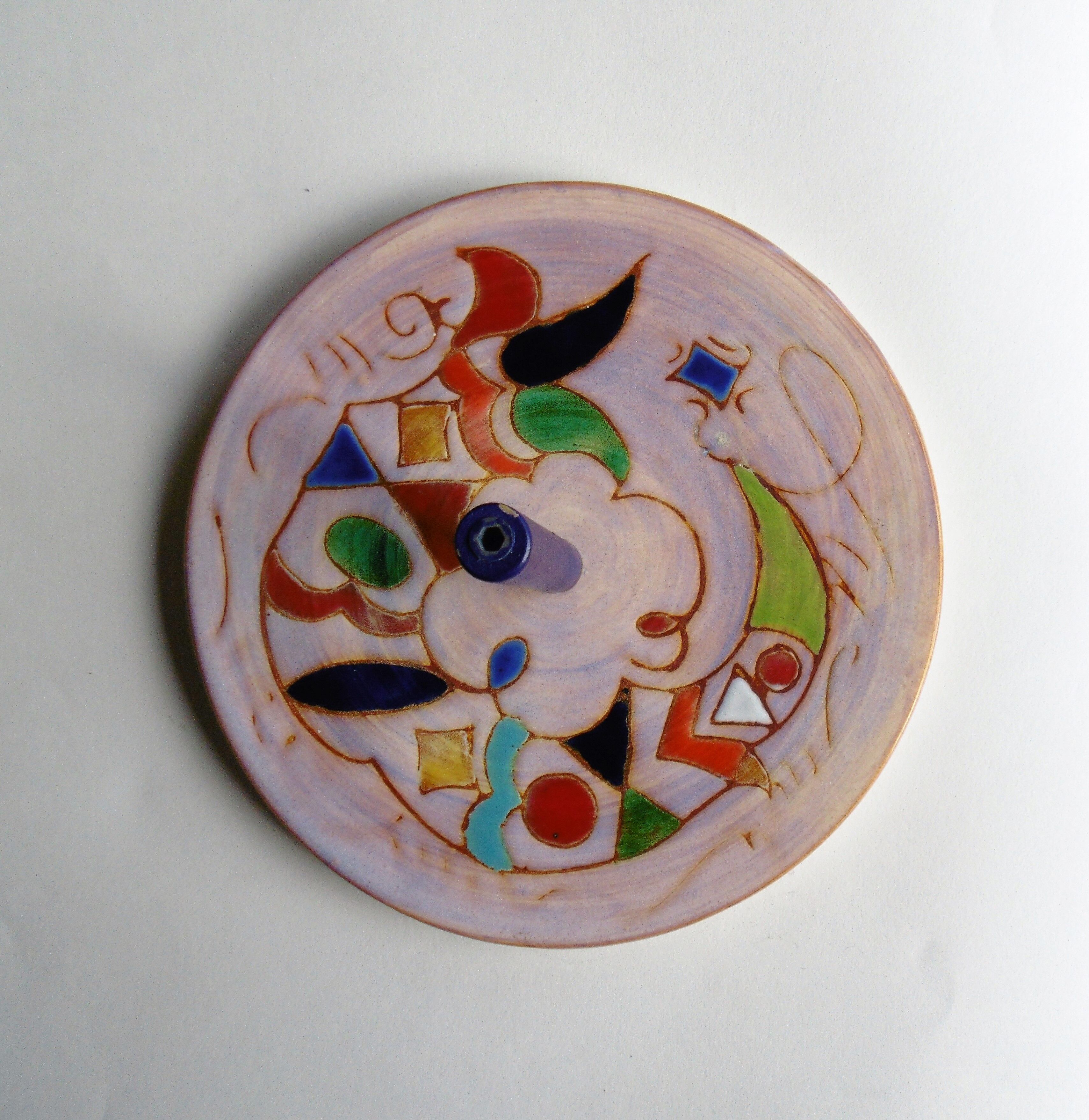 Vallauris ceramic cheese platter by Marie Christine Treinen