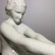 Ancient sculpture ODYV – Faïencerie de Vierzon – Art Deco seated woman