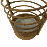 Umbrella holder in ratan, France, 1970